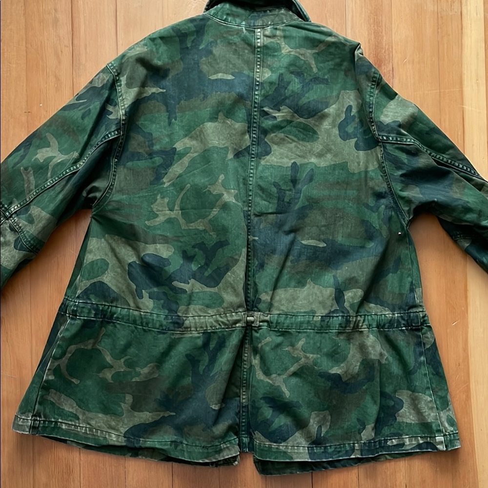 Free People Seize The Day Camouflage Green Jacket - Picture 3 of 5